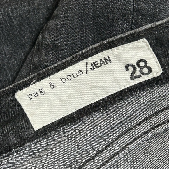 Rag & Bone High Rise Skinny Cropped Fray Hem Jeans - Picture 5 of 9
